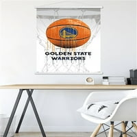 Golden State Warriors - Плакат за стена за капене с дървена магнитна рамка, 22.375 34