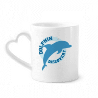 Син океан рамо делфин шаблон за кафе Cerac Cerac Drinkware Glass Heart Cup