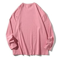 Клирънс мъжки твърди цветове с дълги ръкави ризи върхове екипаж на врата пуловер цвят суичъри блуза блуза
