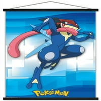 Pokémon - Ash -Greninja стенен плакат с магнитна рамка, 22.375 34