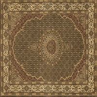 Ahgly Company Indoor Square Medallion Brown Традиционни килими, 3 'квадрат