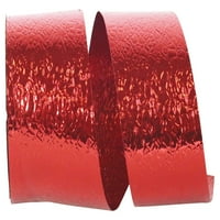 Хартиена пластмасова напукана Ледена панделка, червена, 7 8В 25д, 1 пакет