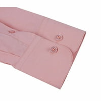Мъжки ризи рокля конвертируеми Дълъг ръкав редовен размер Ботон надолу яка твърди цветове с Безплатни Копчета за Ръкавели
