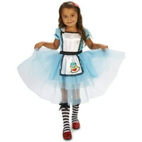 Алис малко дете с коляното върхове и коса клип костюм, размер 3Т-4Т