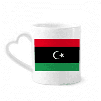 Национален флаг на Либия Африка кънтри кафе Cerac Cerac Drinkware Glass Heart Cup