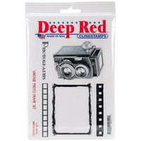 Дълбоко Червени Печати Дълбоко Червено Прилепване Печат Комплект-Реколта Фото Рамка