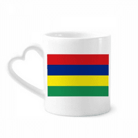Национален флаг на Мавриций Африка кънтри кафе Cerac Cerac Drinkware Glass Heart Cup