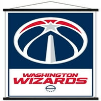 Вашингтон Уизардс-лого плакат за стена с магнитна рамка, 22.375 34