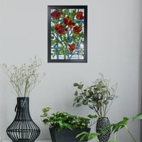 Арт стъклени дизайни 18 Цветя преплетени страст стъкло в рамка на стена панел
