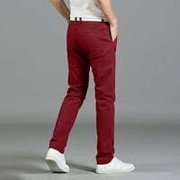 Мъжки зимни зими за джан Jean Jean Pocket All-Match Told Color Леки меки и удобни работни панталони