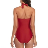 Жени Bandeau Bandage Bikini Set Push-Up Бразилски бански бански костюми за бански костюми
