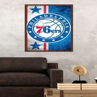 Филаделфия 76ers - Плакат за стена на лого, 22.375 34