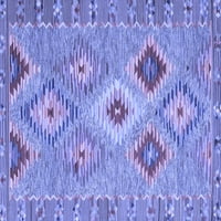 Ahgly Company Indoor Square Southwestern Blue Country Country Rugs, 3 'квадрат