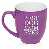 Оз Голяма бистро чаша керамично кафе чай чаша чаша най -добрата куче мама някога