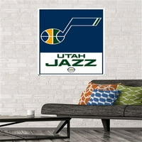 Юта джаз - плакат за стена на лого, 22.375 34