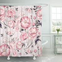 Wild Rose J Моделът Акварелни скици Красива за вашия дизайн Завеса за душ баня