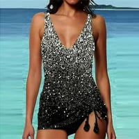 Дамски летен плажен бикини модни бански костюм с висока талия бански костюми за контрол на бикини бикини летни плажни дрехи Push