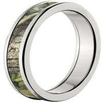 Половин кръг титанов пръстен с Реалтрий ап зелен камуфлаж