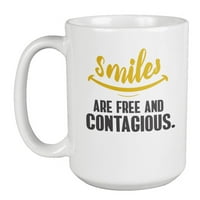 Усмивките са безплатни и заразни. Продължавайте да се усмихвате чаша за кафе и чай и знак