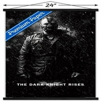 Филм на комикси - The Dark Knight Rises - Плакат за стена на дъжда Bane с дървена магнитна рамка, 22.375 34