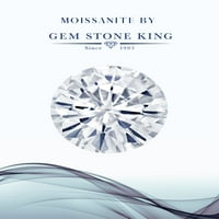 Gem Stone King Sterling Silver Mercury Mist Mystic Topaz Double Heart Ring for Women Set With Moissanite