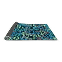 Ahgly Company Indoor Rectangle Solid Slight Blue Modern Area Rugs, 7 '9'