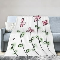 Бъровачева цветна рисунка за хвърляне на цветя, антилигиращо ултра меко покритие за микро руно за диван за леглото, за всички