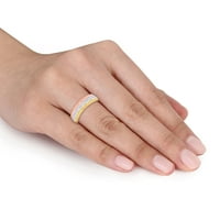 Женският 10-тонен трицветен сватбен пръстен на миабела