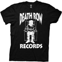 Ripple Junction Death Row Records White Logo Light Weight Unise Unise Crew Neck Hip Hop Rap тениска