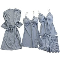 Wozhidaoke пижама за жени сатен коприна пижама жени нощни мелодии бельо на халати бельо за сън за спално облекло за жени