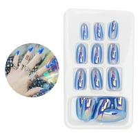 Фалшиви нокти, проектирани модни изкуствени нокти на ноктите LifeLike външен вид лесна тапицерия за сватба за DIY за парти за
