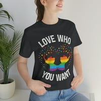 Обичайте кой искате гей гордостта LGBTQ+ Elephant Rainbow Hearts S-3XL
