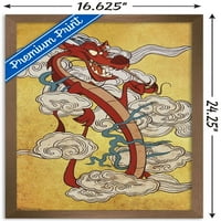 Disney Mulan - Плакат за стена на Dragon, 14.725 22.375