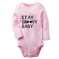 Idzn® Stay Groovy Baby Funny Rompers, новородени бебешки унизителни боди, бебешки комбинезони, деца с дълги ръкави за деца