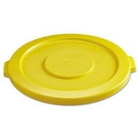 Rubbermaid Commercial FG263100YEL Brute Round 22- in. Плосък горен капак - жълт