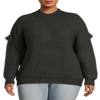 Тера & небе жените Плюс размер пластове Пуловер, средно тегло