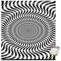 Zebra Stripe Optical Illusion Wall Poster, 14.725 22.375