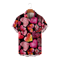 Риза за мъже жени Моден сърдечен модел Блуза за свободно време, дете-130,06