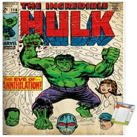 Marvel Comics - Hulk - невероятен плакат на Hulk Wall, 14.725 22.375
