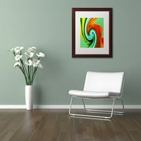 Търговска марка изобразително изкуство абстрактно цвете разгъване вертикално 2 платно изкуство от Ейми Вангсгард бял мат, дървена