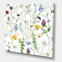 Диви цветя детелина Бел и лайка живопис платно Арт Принт