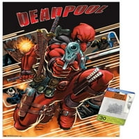Marvel Comics - Deadpool - Attack Collage Wall Poster с бутални щифтове, 14.725 22.375