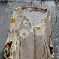 Тениска рокля жени летни мини рокли Продажби дамски винтидж флорална печатница рокля ръкав плюс