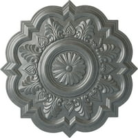 Екена Милуърк 1 4 од 1 2 П Дерия таван медальон, Ръчно рисувана Платина