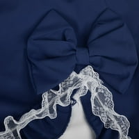 BadyMincsl ретро стил сладък жените дантела дълъг ръкав боути на костюми за боупари парти с лък