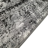 HomeDora Design Jersey килими за дневни, 3396, сиви полипропиленови килими, 7x10