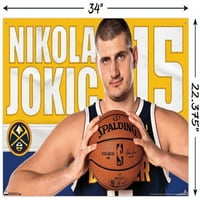 Денвър Нъгетс - Никола Йокич стенен плакат с щифтове, 22.375 34