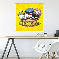 My Hero Academia Hello Kitty and Friends - Групов плакат за стена с магнитна рамка, 22.375 34