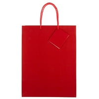 Хартиени Гланцови Подаръчни Торбички, 5, Червени, 6 Опаковки, Големи