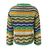 Durtebeua Open Front Kniutte Crop Cardigan пуловер есенни жилетки за жени